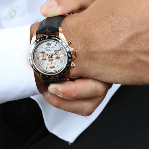 R8271607002 - Cronografo Philip Watch in Acciaio Inox Pelle naturale P