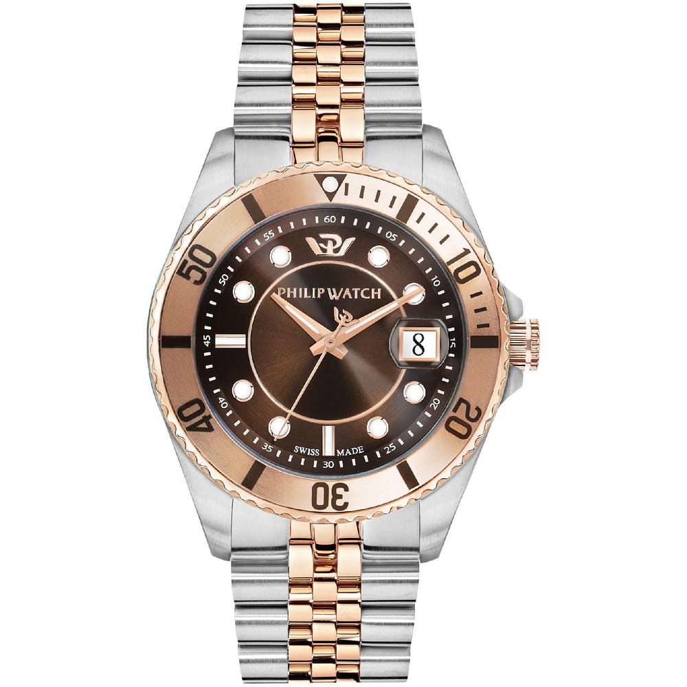 Philip Watch. Multifunzione Uomo in Acciaio Inox Pvd oro rosa. Nuova c
