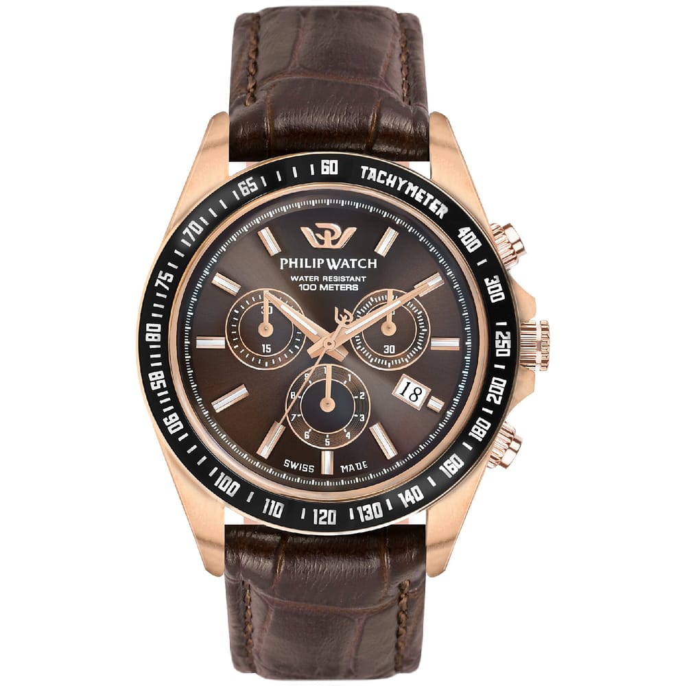 R8271607001 - Cronografo Philip Watch in Acciaio Inox Pelle naturale P