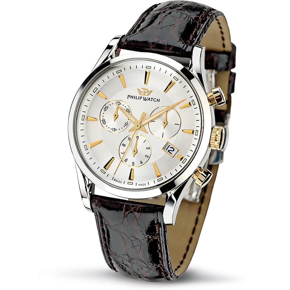 R8271908002 - Cronografo Philip Watch in Acciaio Inox Pelle naturale-