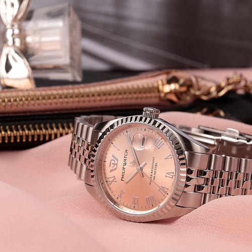 Philip Watch. Multifunzione Uomo in Acciaio Inox Pvd oro rosa. Nuova c