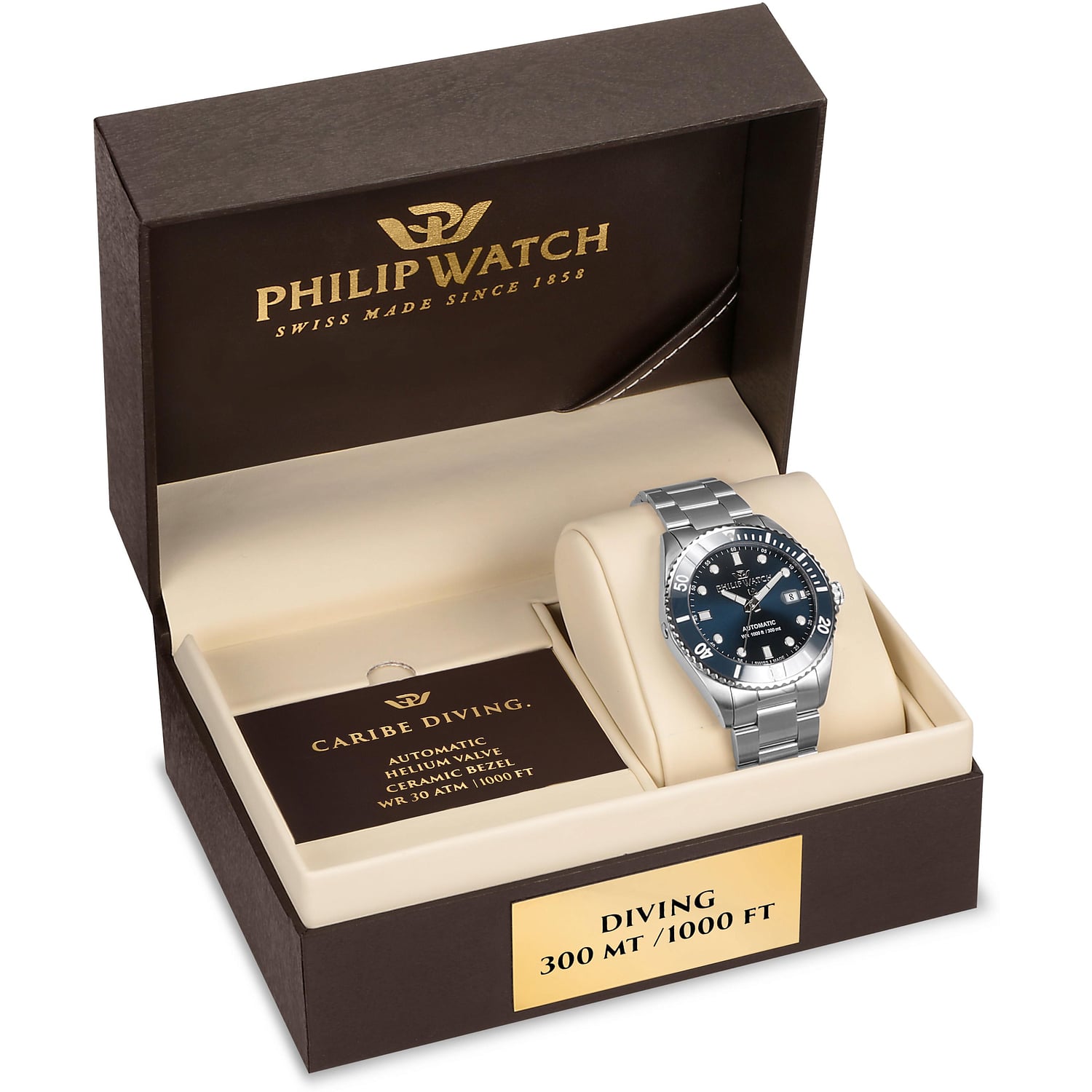 Orologio Automatico da Uomo Philip Watch R8223216002, Caribe Diving 20