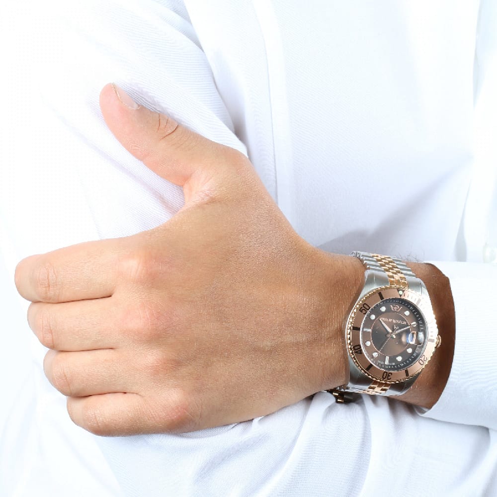 Philip Watch. Inox stainless steel Pvd rose gold Male's Multifunction