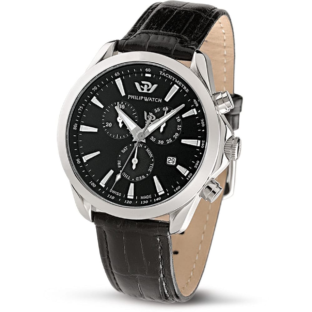 R8271995225 - Cronografo Philip Watch in Acciaio Inox Pelle naturale-