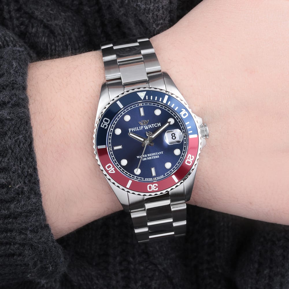 Date \u0026 Time Watch for Male Philip Watch R8253597042 2018 Caribe
